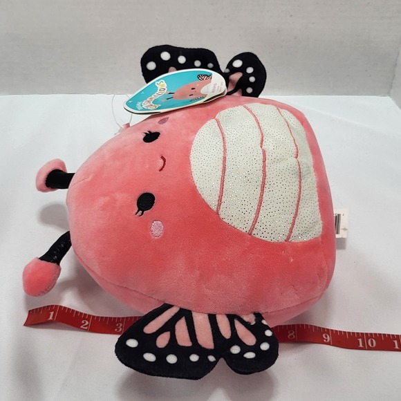 Andreina Pink Butterfly Black Wings 8" Squishmallow Stuffed Plush Toy 2022 w Tag - Picture 9 of 9